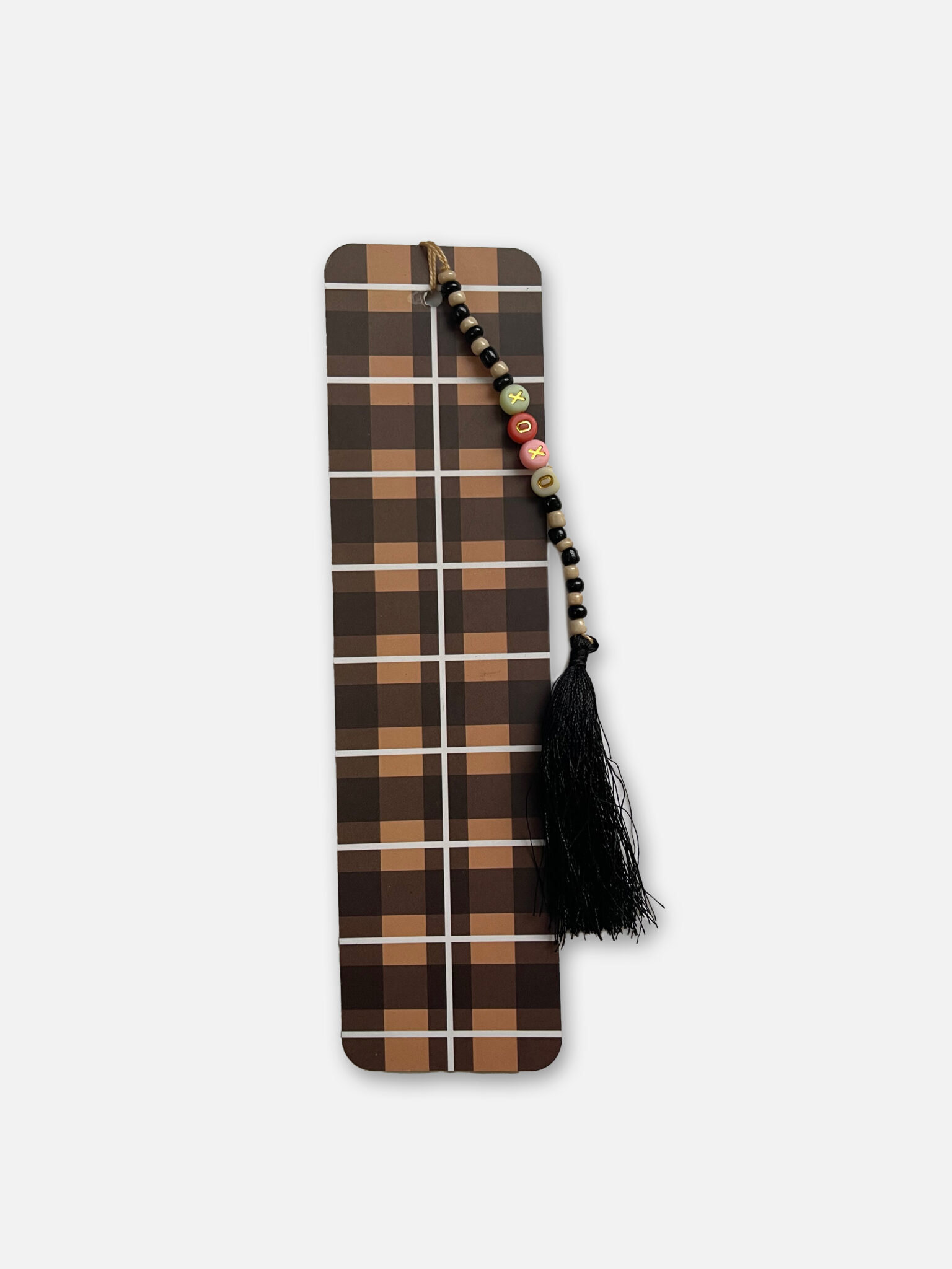 Cozy plaid bookmark